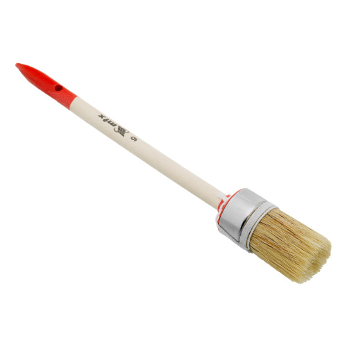 Кисть круглая, Профи №6 (30 мм) натуральная щетина, деревянная ручка MTX купить в Москве с доставкой по всей России | ProtosMarket.ru