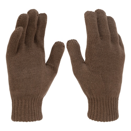 Перчатки трикотажные, акрил, двойные, коричневый, двойная манжета Россия Сибртех купить в Москве с доставкой по всей России | ProtosMarket.ru