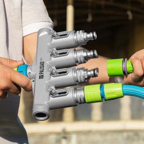 Разветвитель четырёхканальный, с внутренней резьбой 3/4", алюминий, LUXE Palisad купить в Москве с доставкой по всей России | ProtosMarket.ru