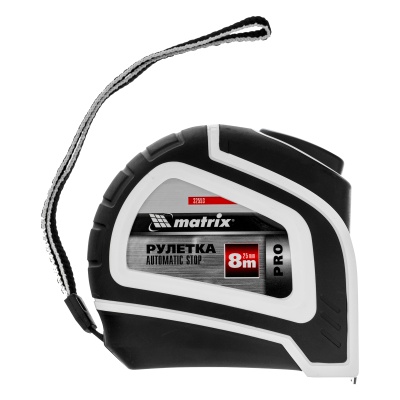 Рулетка Autostop,8 м х 25 мм,двухкомпонентный корпус,автоматическая фиксация,Pro Matrix купить в Москве с доставкой по всей России | ProtosMarket.ru