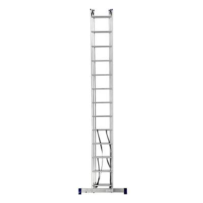 Лестница, 3 х 13 ступеней, алюминиевая, трехсекционная, Сибртех купить в Москве с доставкой по всей России | ProtosMarket.ru
