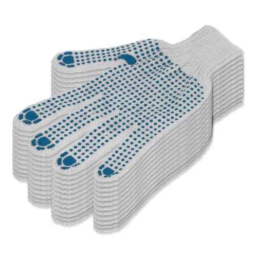 Перчатки х/б, ПВХ покрытие, "Точка", 6 пар в упаковке, 7 класс купить в Москве с доставкой по всей России | ProtosMarket.ru