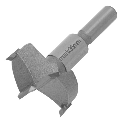 Сверло Форстнера по дереву, 35 мм, твердосплавные пластины, цилиндрический хвостовик Matrix купить в Москве с доставкой по всей России | ProtosMarket.ru