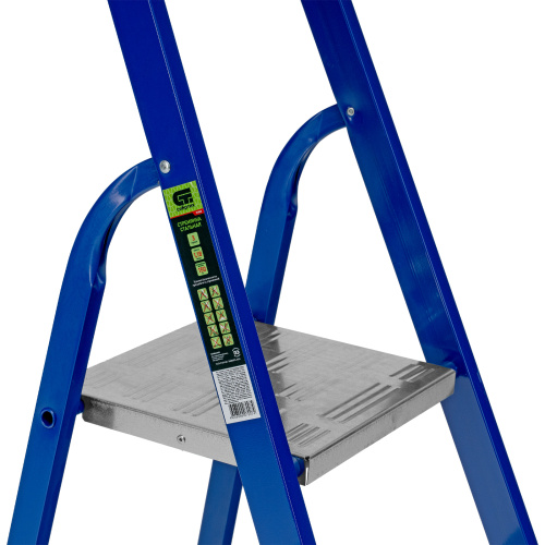 Стремянка, 3 ступени, стальной профиль, алюминиевые ступени Сибртех купить в Москве с доставкой по всей России | ProtosMarket.ru