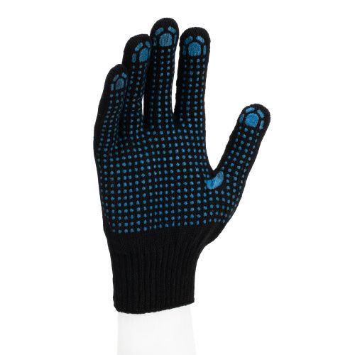 Перчатки трикотажные, ПВХ-покрытие "Точка", 10 класс, черные купить в Москве с доставкой по всей России | ProtosMarket.ru