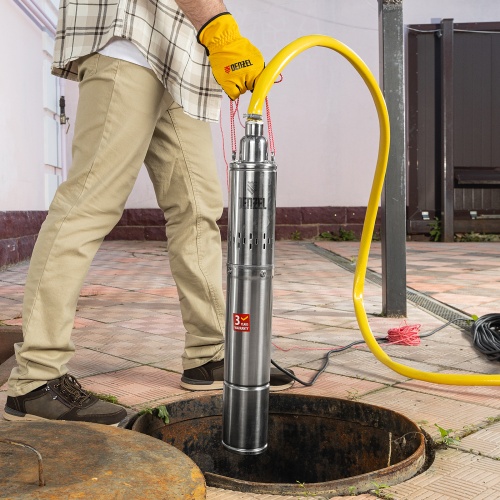 Скважинный насос DWS-4-150, винтовой, диаметр 4", 1300 Вт, 2000 л/ч, напор 150 м Denzel купить в Москве с доставкой по всей России | ProtosMarket.ru