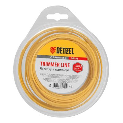 Леска для триммера квадратная, 1.6 мм х 15 м Denzel купить в Москве с доставкой по всей России | ProtosMarket.ru