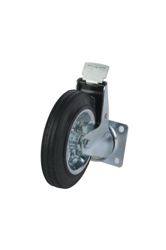 Колесо поворотное усиленное резина SRCB 80 200 мм с тормозом купить в Москве с доставкой по всей России | ProtosMarket.ru
