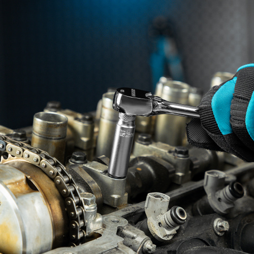 Ключ-трещотка 1/4", CrV, 120 зубьев, цельнометаллический, хром Gross купить в Москве с доставкой по всей России | ProtosMarket.ru