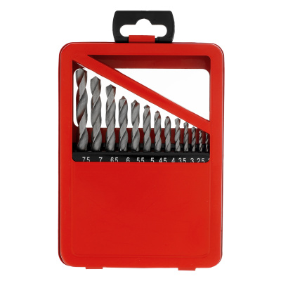 Набор сверл по металлу, 2-8 мм (через 0.5 мм) HSS 13 шт, металлическая коробка, цилиндрический хвостовик Matrix купить в Москве с доставкой по всей России | ProtosMarket.ru