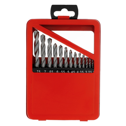 Набор сверл по металлу, 2-8 мм (через 0.5 мм) HSS 13 шт, металлическая коробка, цилиндрический хвостовик Matrix купить в Москве с доставкой по всей России | ProtosMarket.ru