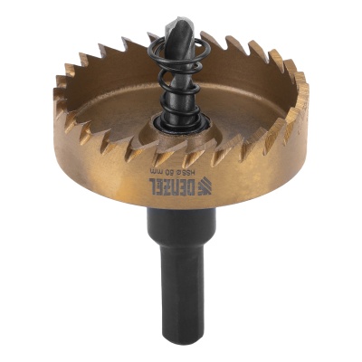 Коронка по металлу HSS, 50 мм, нитридтитановое покрытие Denzel купить в Москве с доставкой по всей России | ProtosMarket.ru