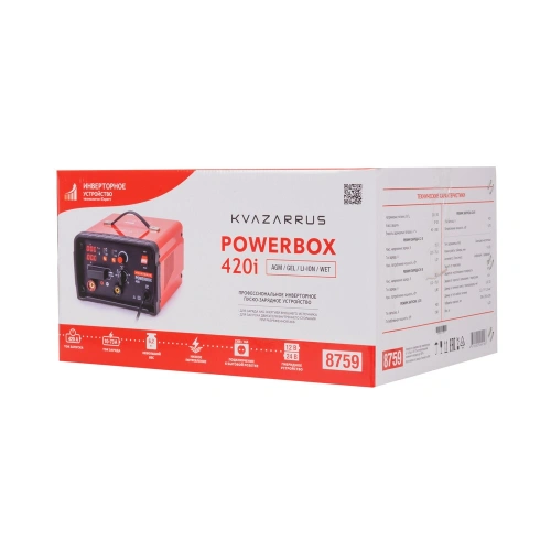 Инверторное пуско-зарядное устройство KVAZARRUS PowerBox 420i, таймер, цветная коробка купить в Москве с доставкой по всей России | ProtosMarket.ru
