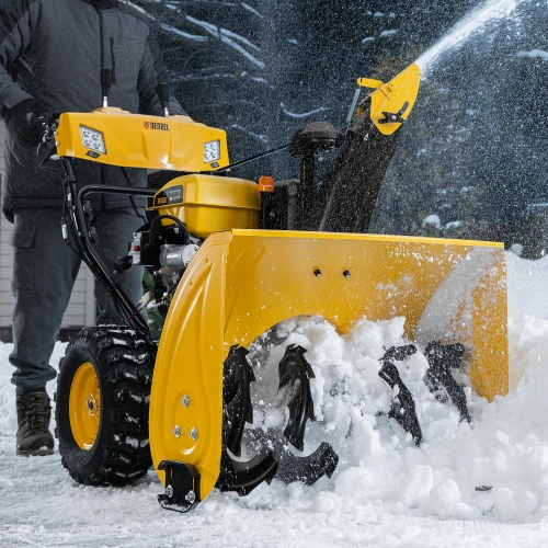 Бензиновая снегоуборочная машина SBL 711D PRO, 302cc, эл.старт, фара, обогрев, блок. дифф. Denzel купить в Москве с доставкой по всей России | ProtosMarket.ru