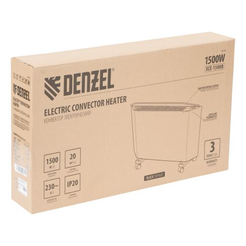 Конвектор электрический XCE-1500 B, 230 В, 1500 Вт, X-образный нагреватель Denzel купить в Москве с доставкой по всей России | ProtosMarket.ru