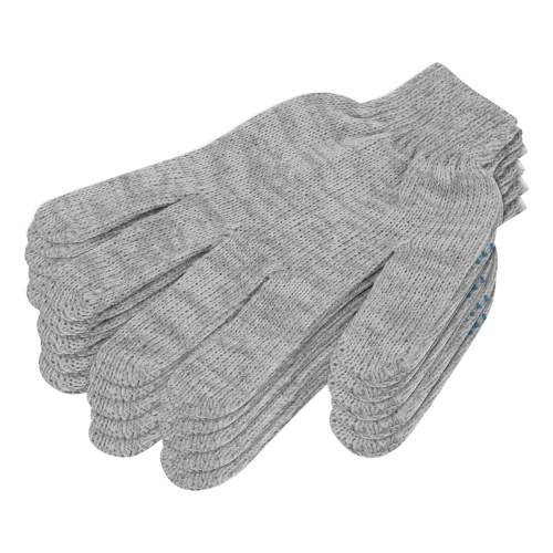 Перчатки трикотажные с ПВХ точкой, 5 пар в упаковке, БОПП-пакет, 7 класс купить в Москве с доставкой по всей России | ProtosMarket.ru