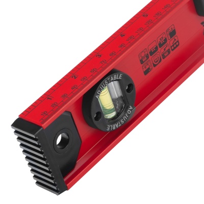 Уровень алюминиевый "Рельс", 600 мм, 3 глазка, усиленный Matrix купить в Москве с доставкой по всей России | ProtosMarket.ru