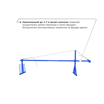 Строительная люлька ZLP-800 (длина платформы 7,5 м, длина троса 60 м) по ценам производителя в Москве с доставкой по всей России