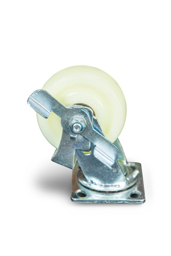 Колесо большегрузное поворотное SCdnb 55 125 мм полипропиленовое с тормозом купить в Москве с доставкой по всей России | ProtosMarket.ru