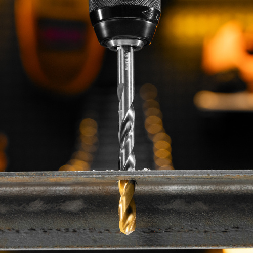 Набор сверл по металлу, 1-10 мм, Р6М5К8-TiN, Golden Tip, 19 шт Denzel купить в Москве с доставкой по всей России | ProtosMarket.ru