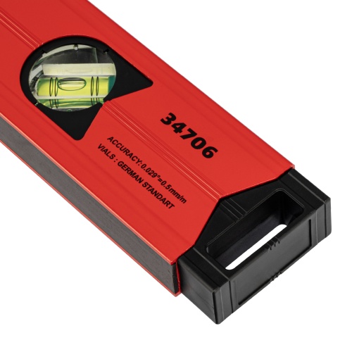 Уровень алюминиевый магнитный, 600 мм, фрезерованный, 3 глазка (1 зеркальный), усиленный Matrix купить в Москве с доставкой по всей России | ProtosMarket.ru