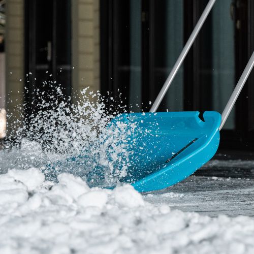 Скрепер для уборки снега, полипропилен, колеса, 750х445х1275 мм, рукоятка с ПВХ, LUXE Palisad купить в Москве с доставкой по всей России | ProtosMarket.ru