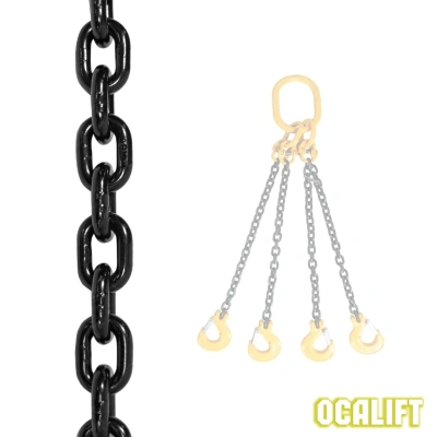 Цепь 20х60мм G80 грузовая Т8 высокопрочная круглозвенная