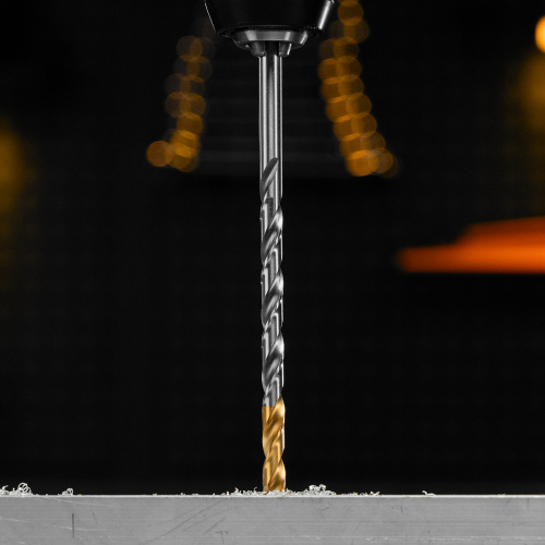 Сверло спиральное по металлу 6,5 х 148 мм, Р6М5, Golden Tip, удлиненное Denzel купить в Москве с доставкой по всей России | ProtosMarket.ru