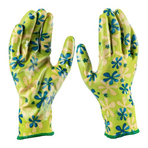 Перчатки садовые из полиэстера с нитрильным обливом, зеленые, L Palisad купить в Москве с доставкой по всей России | ProtosMarket.ru