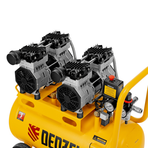 Компрессор безмасляный, малошумный DLS 1500/50, 1500 ВТ, 2x750, 50 л, 260 л/мин Denzel купить в Москве с доставкой по всей России | ProtosMarket.ru