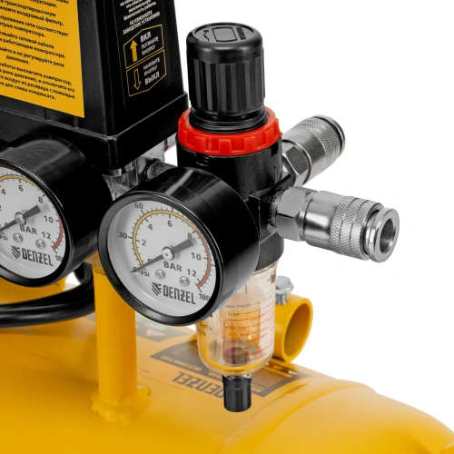 Компрессор безмасляный, малошумный DLS 1800/100,1800 Вт, 3x600, 100 л, 345 л/мин Denzel купить в Москве с доставкой по всей России | ProtosMarket.ru