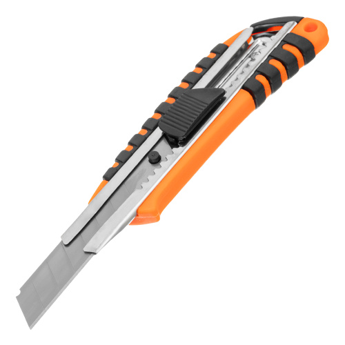 Нож, 18 мм, выдвижное лезвие, металлическая направляющая, пластиковый двухкомпонентный корпус Sparta купить в Москве с доставкой по всей России | ProtosMarket.ru