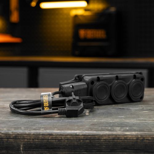 Шнур сетевой Energy Series, ПВС, 3 м, 3 x 1 мм, с неразборной вилкой, черный, Denzel купить в Москве с доставкой по всей России | ProtosMarket.ru