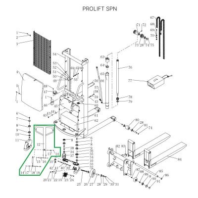 Ручка в сборе для штабелеров SPN купить в Москве с доставкой по всей России | ProtosMarket.ru