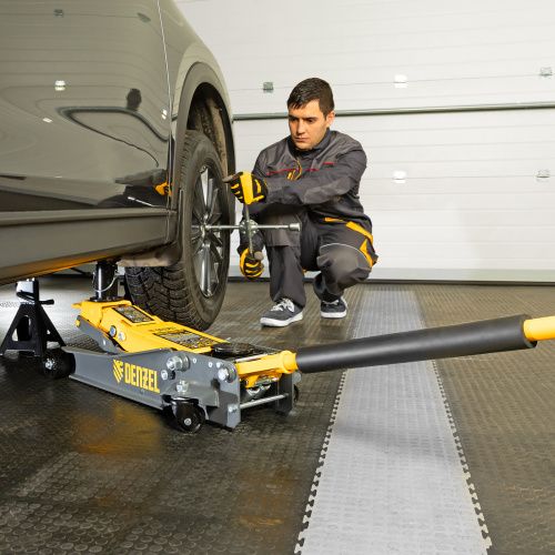 Домкрат гидравлический подкатной, 2/3 т, 98-770 мм, быстрый подъем, низ. подхват, проф, SUV Denzel купить в Москве с доставкой по всей России | ProtosMarket.ru