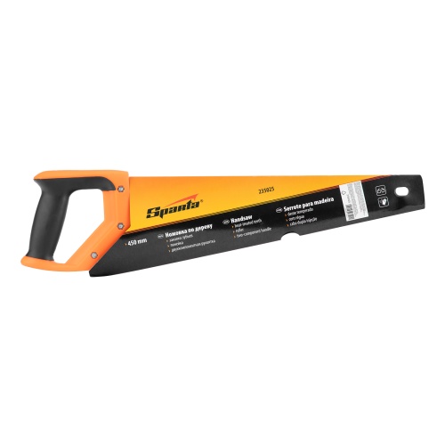 Ножовка по дереву, 450 мм, 7-8 TPI, зуб 2D, каленый зуб, двухкомпонентная рукоятка Sparta купить в Москве с доставкой по всей России | ProtosMarket.ru