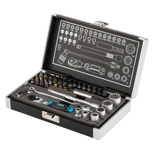 Набор бит и головок торцевых, 1/4, карданный ключ, трещотка, адаптер, S2, 37 шт. Gross купить в Москве с доставкой по всей России | ProtosMarket.ru