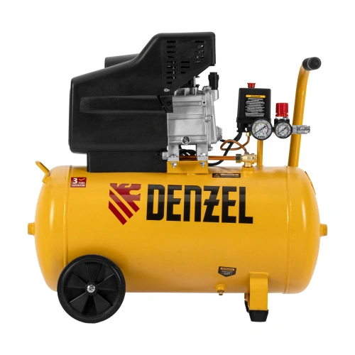 Компрессор воздушный, прямой привод DC1500/50, 1.5 кВт, 50 литров, 220 л/мин Denzel по ценам производителя в Москве с доставкой по всей России