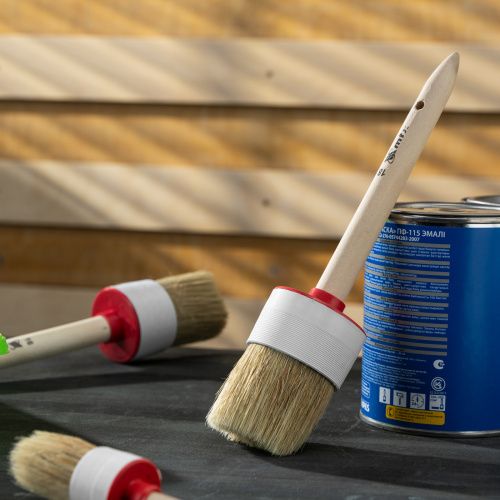 Кисть круглая №18 (60 мм) натуральная щетина, деревянная ручка MTX купить в Москве с доставкой по всей России | ProtosMarket.ru