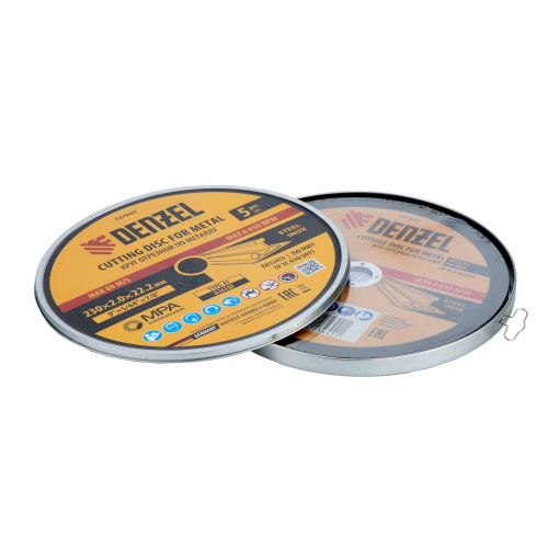 Круг отрезной по металлу, 230 х 2,0 х 22,2 мм, A36TBF, в метал.банке, 5 шт. Denzel купить в Москве с доставкой по всей России | ProtosMarket.ru