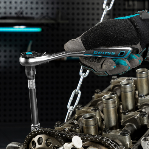 Набор торцевых головок, трещотка 120 зубьев, 3/8", CrV, 12 предметов Gross купить в Москве с доставкой по всей России | ProtosMarket.ru