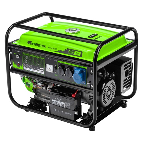 Генератор бензиновый БС-6500Э, 5.5 кВт, 230В, четырехтактный, 25 л, электростартер Сибртех купить в Москве с доставкой по всей России | ProtosMarket.ru