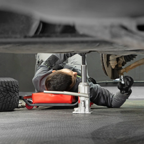 Домкрат гидравлический бутылочный, 5 т, h подъема 197-382 мм Matrix купить в Москве с доставкой по всей России | ProtosMarket.ru