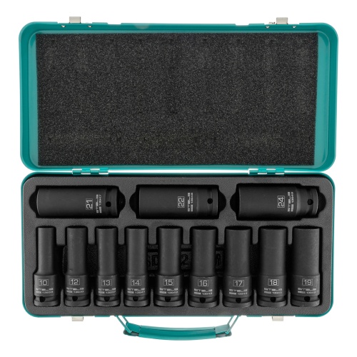 Набор ударных глубоких шестигранных торцевых головок, 1/2", 10-24 мм, в кейсе 12 шт. Stels купить в Москве с доставкой по всей России | ProtosMarket.ru