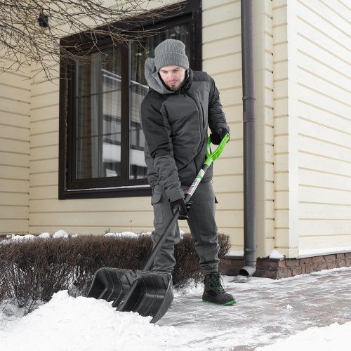 Лопата для уборки снега, полипропилен, 535х375х1400, стальной черенок, BASE Palisad купить в Москве с доставкой по всей России | ProtosMarket.ru