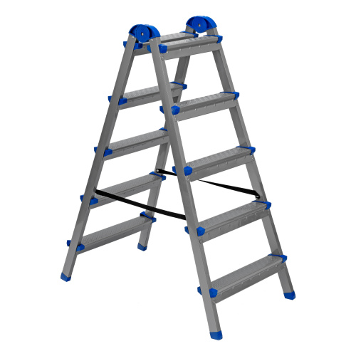 Стремянка двухсторонняя 5 ступеней, сталь профиль, стальные ступени, Сибртех купить в Москве с доставкой по всей России | ProtosMarket.ru