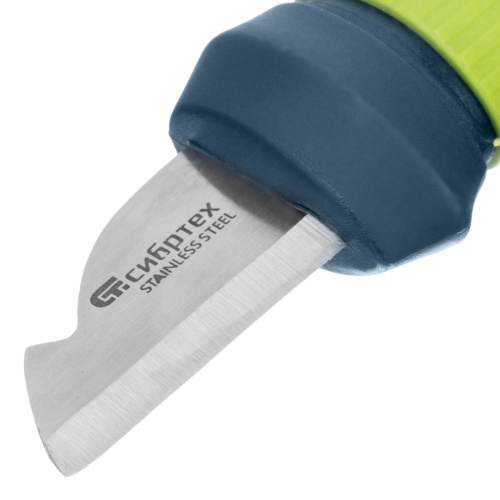 Нож монтажника с чехлом (заточка справа) обрезиненная рукоятка, 154 мм, лезвие 31 мм Сибртех купить в Москве с доставкой по всей России | ProtosMarket.ru