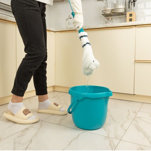 Ведро пластмассовое круглое 12 л, бирюзовое, Home Palisad купить в Москве с доставкой по всей России | ProtosMarket.ru