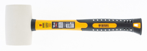 Киянка резиновая, 16 oz, белая резина, фибергласовая рукоятка Denzel купить в Москве с доставкой по всей России | ProtosMarket.ru