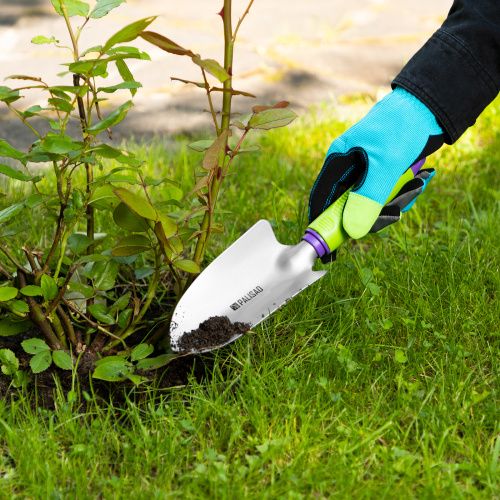 Совок посадочный широкий, обрез. рукоятка, может использ. с удлин. ручкой 63016, 63017 Palisad купить в Москве с доставкой по всей России | ProtosMarket.ru